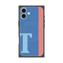 プレミアムスクエアケース with MagSafe［ オリジナル - initial color line - T blue ］