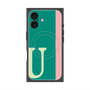 プレミアムスクエアケース with MagSafe［ オリジナル - initial color line - U green ］