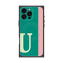 プレミアムスクエアケース with MagSafe［ オリジナル - initial color line - U green ］