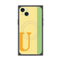プレミアムスクエアケース with MagSafe［ オリジナル - initial color line - U yellow ］