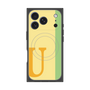 プレミアムスクエアケース with MagSafe［ オリジナル - initial color line - U yellow ］