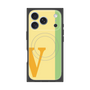 プレミアムスクエアケース with MagSafe［ オリジナル - initial color line - V yellow ］