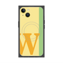 プレミアムスクエアケース with MagSafe［ オリジナル - initial color line - W yellow ］