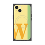 プレミアムスクエアケース with MagSafe［ オリジナル - initial color line - W yellow ］