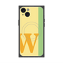 プレミアムスクエアケース with MagSafe［ オリジナル - initial color line - W yellow ］