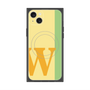 プレミアムスクエアケース with MagSafe［ オリジナル - initial color line - W yellow ］