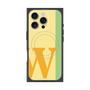 プレミアムスクエアケース with MagSafe［ オリジナル - initial color line - W yellow ］
