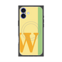 プレミアムスクエアケース with MagSafe［ オリジナル - initial color line - W yellow ］