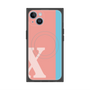 プレミアムスクエアケース with MagSafe［ オリジナル - initial color line - X pink ］