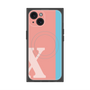 プレミアムスクエアケース with MagSafe［ オリジナル - initial color line - X pink ］