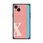 プレミアムスクエアケース with MagSafe［ オリジナル - initial color line - X pink ］