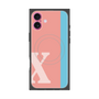 プレミアムスクエアケース with MagSafe［ オリジナル - initial color line - X pink ］
