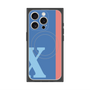 プレミアムスクエアケース with MagSafe［ オリジナル - initial color line - X blue ］