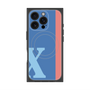 プレミアムスクエアケース with MagSafe［ オリジナル - initial color line - X blue ］