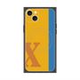 プレミアムスクエアケース with MagSafe［ オリジナル - initial color line - X orange ］