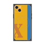 プレミアムスクエアケース with MagSafe［ オリジナル - initial color line - X orange ］