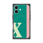 プレミアムスクエアケース with MagSafe［ オリジナル - initial color line - X green ］
