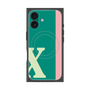 プレミアムスクエアケース with MagSafe［ オリジナル - initial color line - X green ］