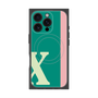 プレミアムスクエアケース with MagSafe［ オリジナル - initial color line - X green ］
