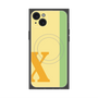 プレミアムスクエアケース with MagSafe［ オリジナル - initial color line - X yellow ］