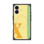 プレミアムスクエアケース with MagSafe［ オリジナル - initial color line - X yellow ］