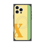 プレミアムスクエアケース with MagSafe［ オリジナル - initial color line - X yellow ］
