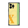 プレミアムスクエアケース with MagSafe［ オリジナル - initial color line - X yellow ］