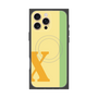 プレミアムスクエアケース with MagSafe［ オリジナル - initial color line - X yellow ］