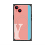 プレミアムスクエアケース with MagSafe［ オリジナル - initial color line - Y pink ］