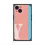 プレミアムスクエアケース with MagSafe［ オリジナル - initial color line - Y pink ］