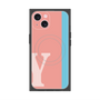 プレミアムスクエアケース with MagSafe［ オリジナル - initial color line - Y pink ］