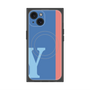 プレミアムスクエアケース with MagSafe［ オリジナル - initial color line - Y blue ］