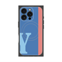 プレミアムスクエアケース with MagSafe［ オリジナル - initial color line - Y blue ］