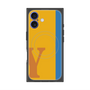 プレミアムスクエアケース with MagSafe［ オリジナル - initial color line - Y orange ］