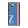プレミアムスクエアケース with MagSafe［ オリジナル - initial color line - Z blue ］