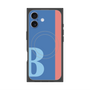 プレミアムスクエアケース with MagSafe［ オリジナル - initial color line - B blue ］