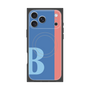 プレミアムスクエアケース with MagSafe［ オリジナル - initial color line - B blue ］