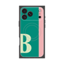 プレミアムスクエアケース with MagSafe［ オリジナル - initial color line - B green ］