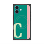 プレミアムスクエアケース with MagSafe［ オリジナル - initial color line - C green ］