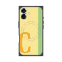 プレミアムスクエアケース with MagSafe［ オリジナル - initial color line - C yellow ］