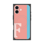 プレミアムスクエアケース with MagSafe［ オリジナル - initial color line - F pink ］