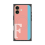 プレミアムスクエアケース with MagSafe［ オリジナル - initial color line - F pink ］
