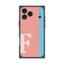 プレミアムスクエアケース with MagSafe［ オリジナル - initial color line - F pink ］