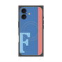 プレミアムスクエアケース with MagSafe［ オリジナル - initial color line - F blue ］
