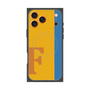 プレミアムスクエアケース with MagSafe［ オリジナル - initial color line - F orange ］
