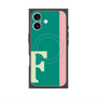 プレミアムスクエアケース with MagSafe［ オリジナル - initial color line - F green ］