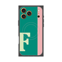 プレミアムスクエアケース with MagSafe［ オリジナル - initial color line - F green ］