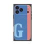 プレミアムスクエアケース with MagSafe［ オリジナル - initial color line - G blue ］