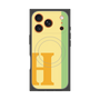 プレミアムスクエアケース with MagSafe［ オリジナル - initial color line - H yellow ］