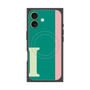 プレミアムスクエアケース with MagSafe［ オリジナル - initial color line - I green ］
